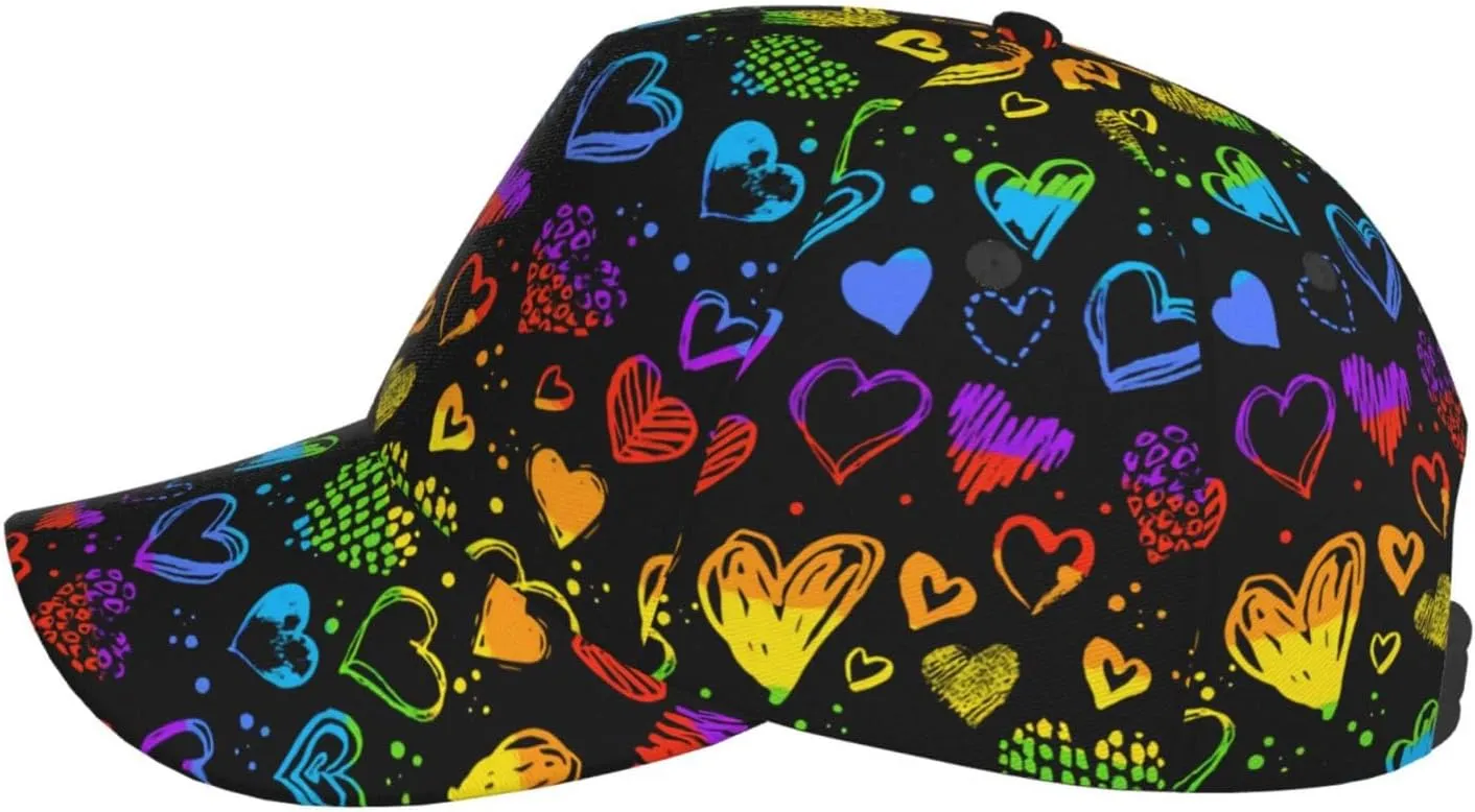 LGBT Gay Pride Rainbow Hat Men Women Baseball Cap Adjustable LGBT Trucker Hat Unisex Style Headwear Hats