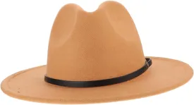 LIFKOME Jazz Hat Fedora Wide Fedora Hat Elegant Hat Personalized Hat Decor Patchwork Felt Hat Ladies Hats Trendy
