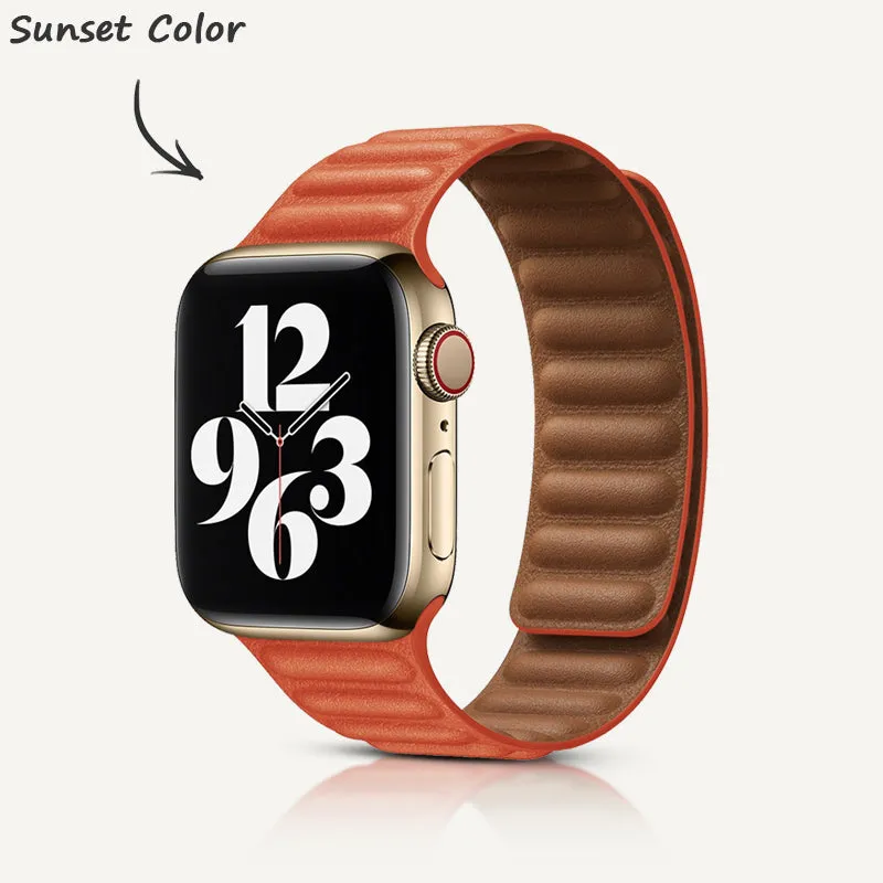 lndigo | Leather Link Magnetic Strap