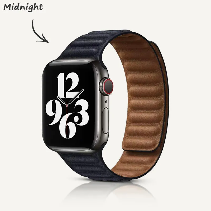 lndigo | Leather Link Magnetic Strap