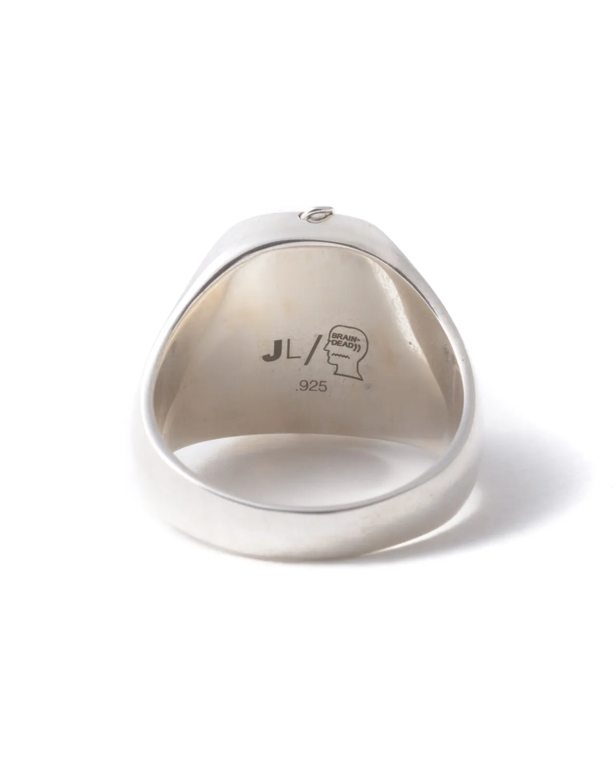 Logo Head Chained Forever Ring - Silver