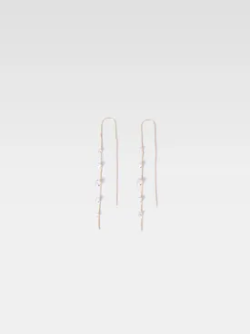 Long Diamante Threader Earrings