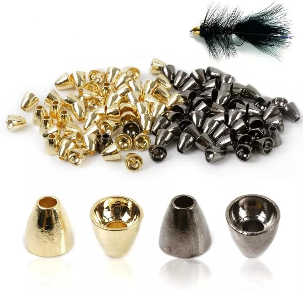 Maxcatch Tungsten Cone Head Beads for Fly Tying, 25 Pieces