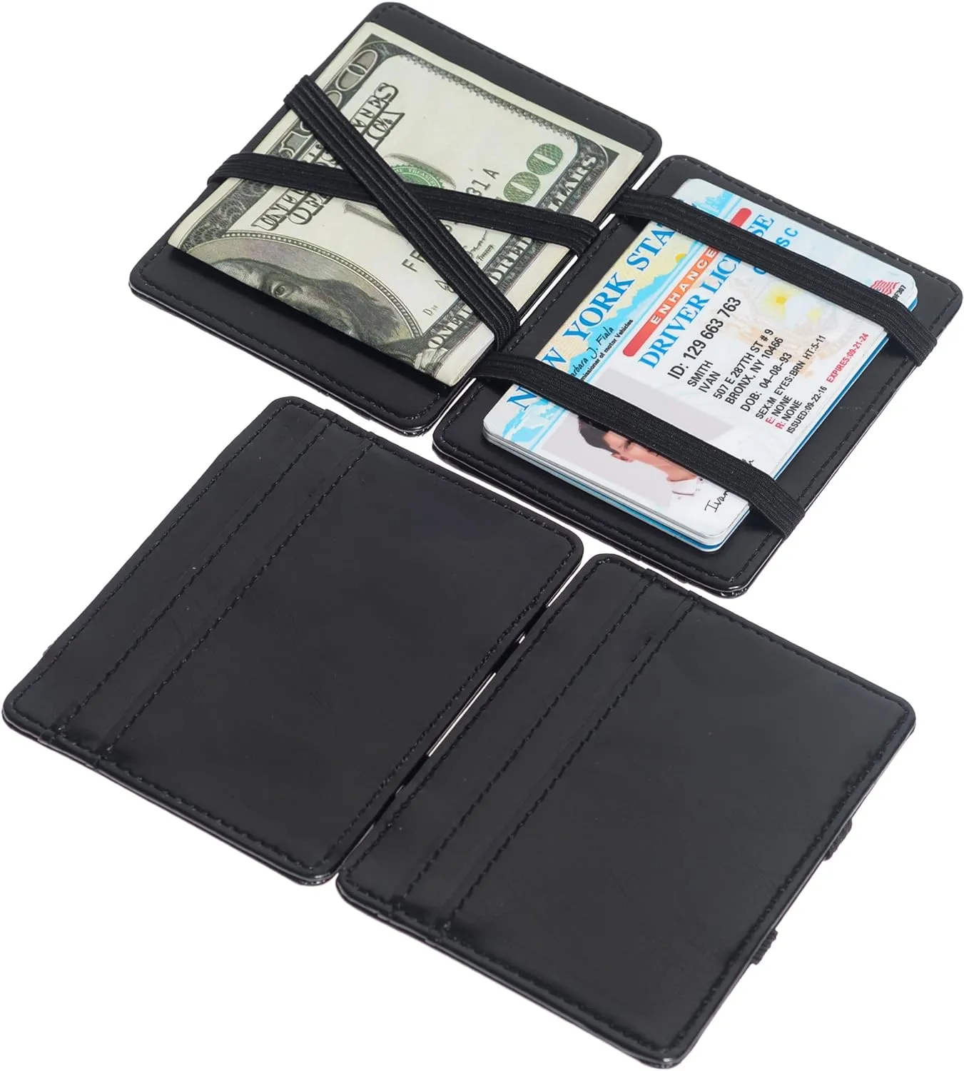 Men's Fashion Magic Money Clip Leather Minimalistic Slim Wallet