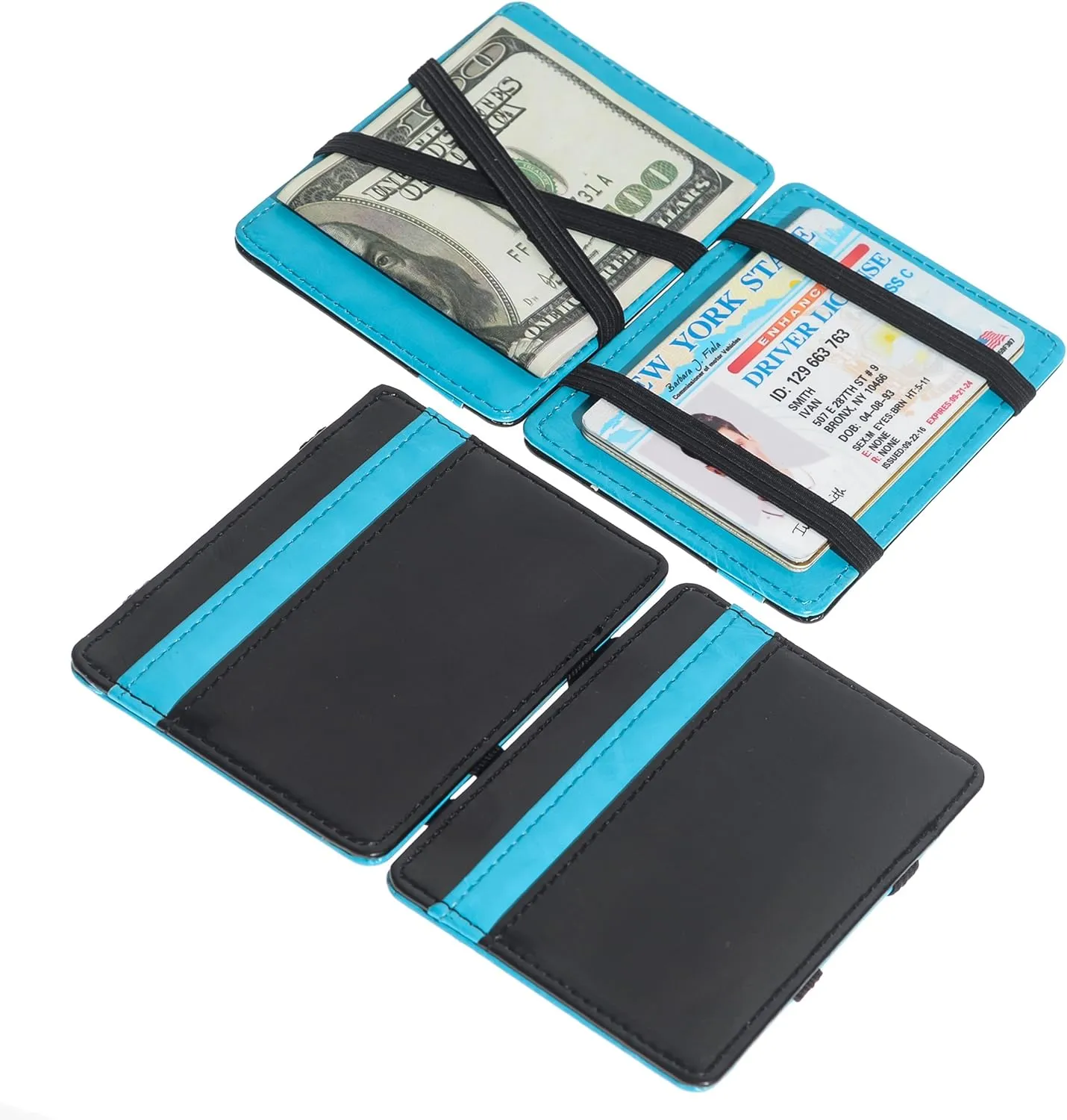 Men's Fashion Magic Money Clip Leather Minimalistic Slim Wallet