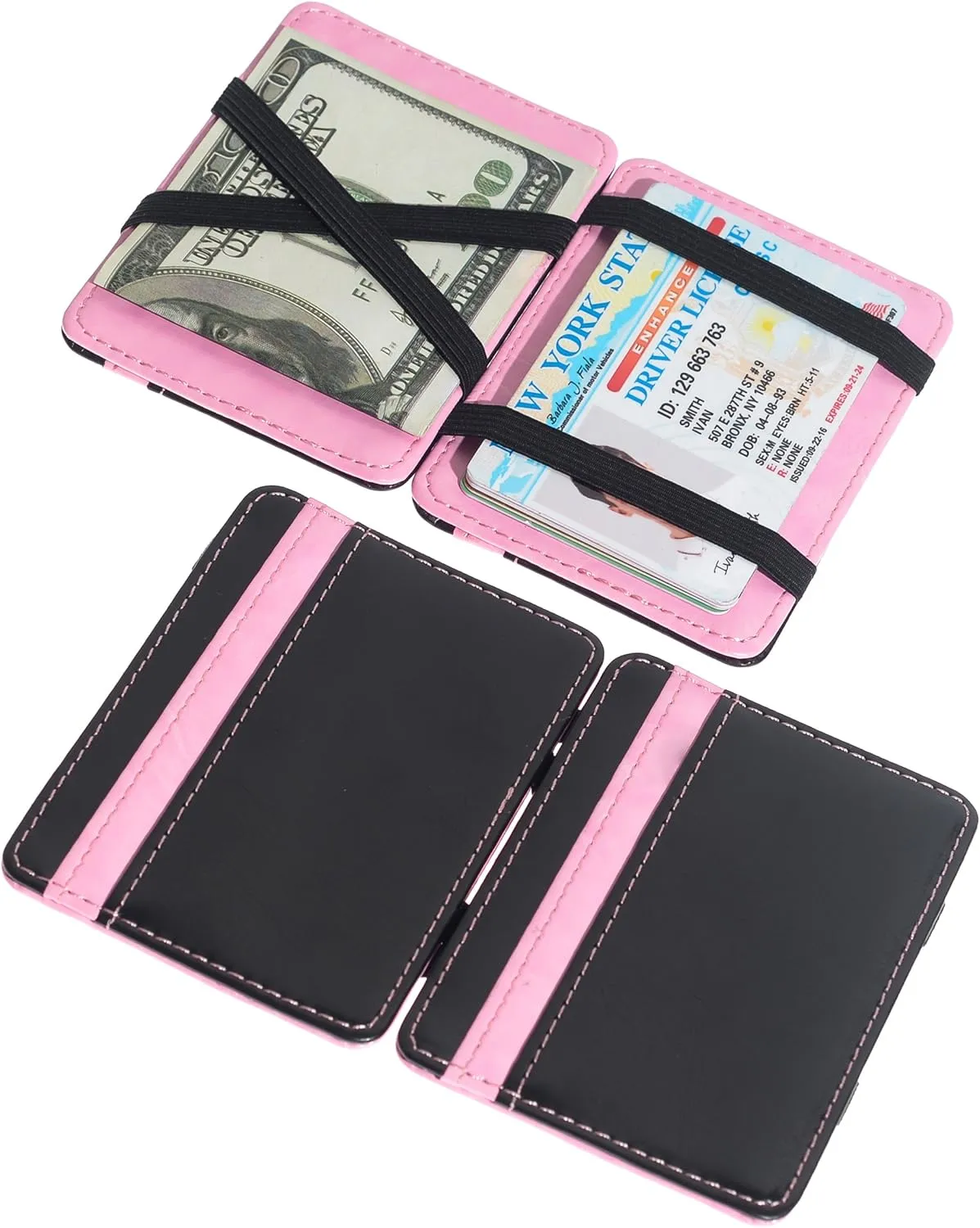 Men's Fashion Magic Money Clip Leather Minimalistic Slim Wallet