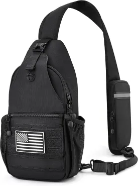 Mens Sling Bag, Water-Resistant Shoulder Bag Small Single Strap Backpack Cross body Bag for Men
