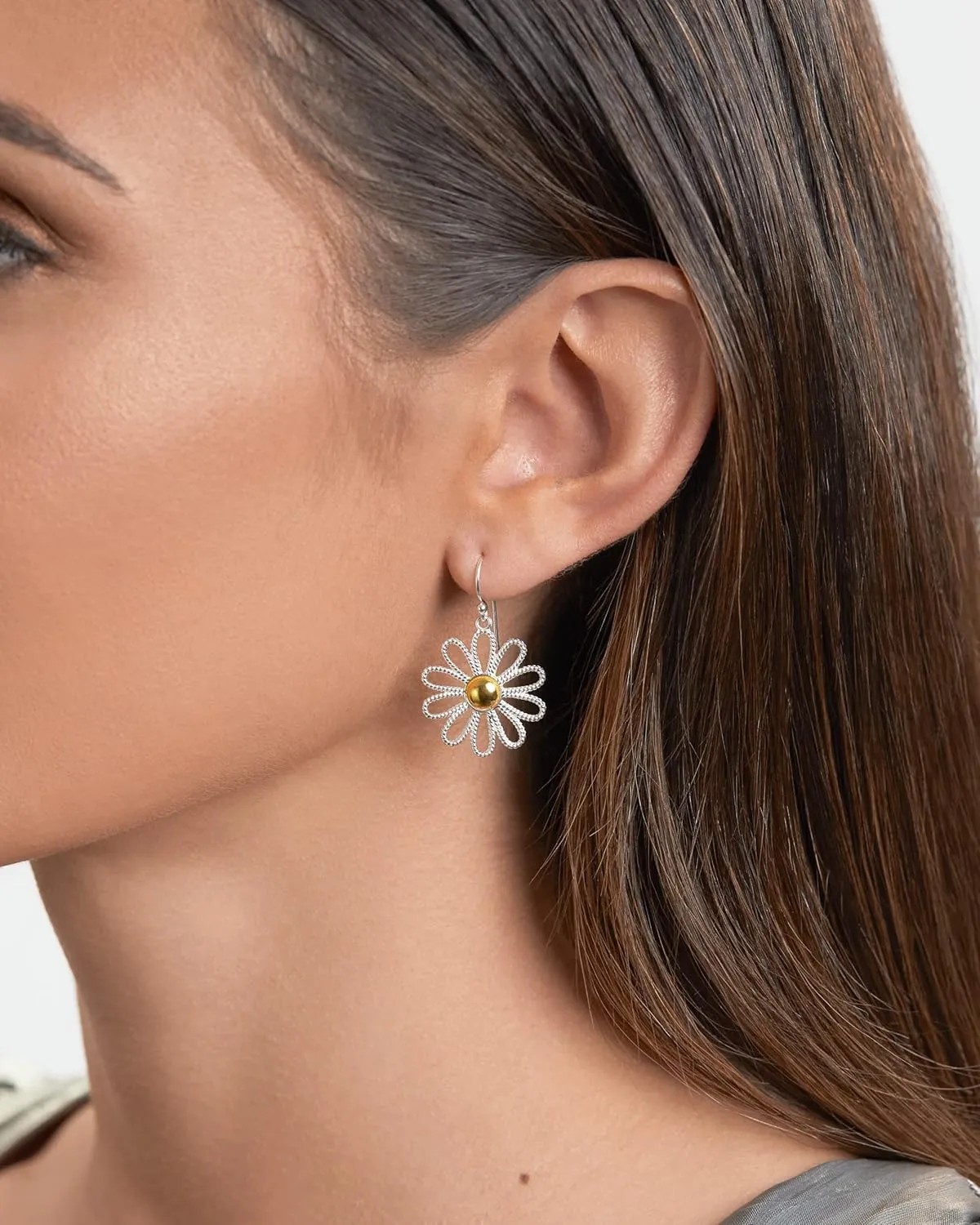 Milla Boho Earrings for Women Dangling | Flower Earrings | Heart Earrings | Tassel Earrings for Women | Dangle, French Wire Silver Earrings