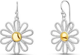Milla Boho Earrings for Women Dangling | Flower Earrings | Heart Earrings | Tassel Earrings for Women | Dangle, French Wire Silver Earrings