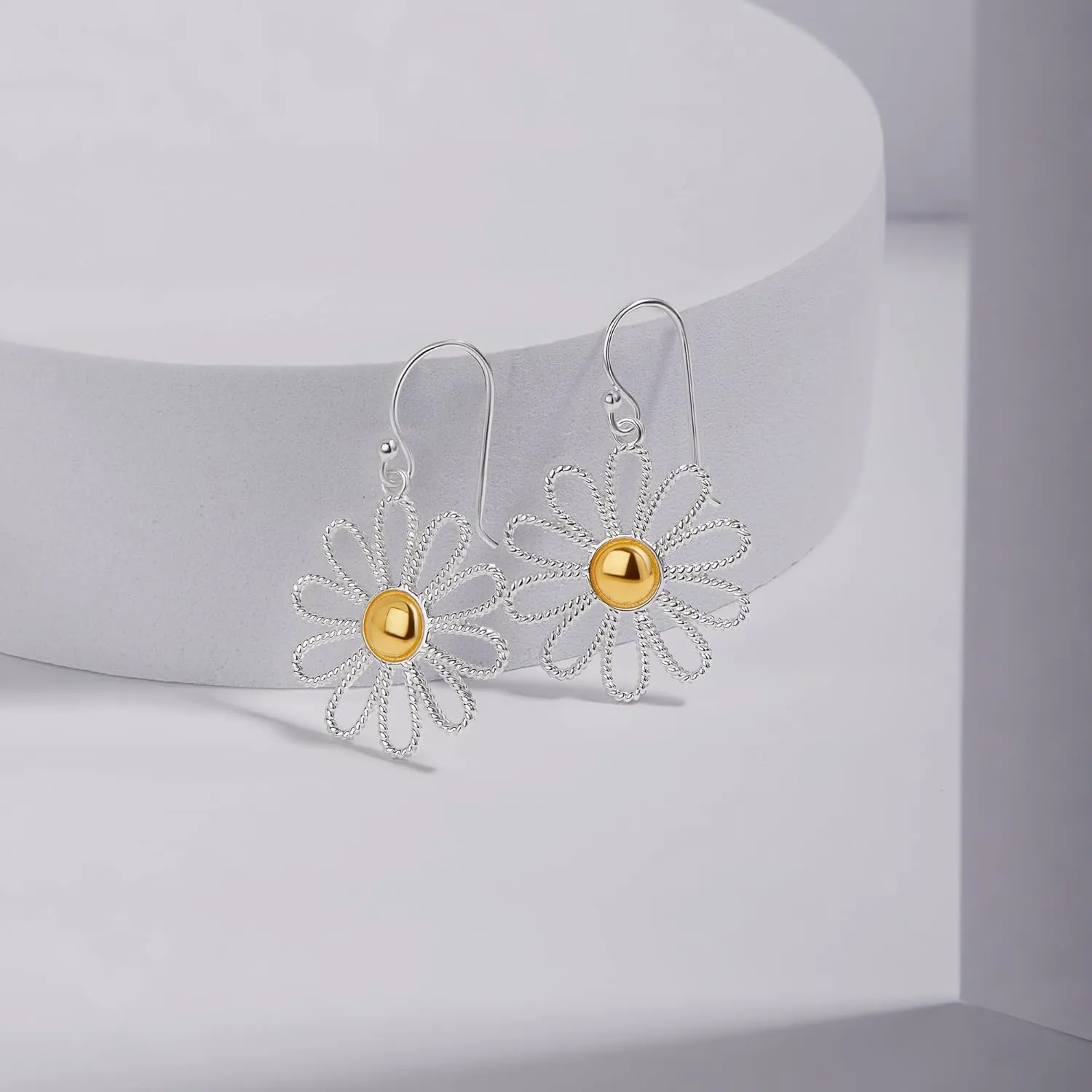 Milla Boho Earrings for Women Dangling | Flower Earrings | Heart Earrings | Tassel Earrings for Women | Dangle, French Wire Silver Earrings