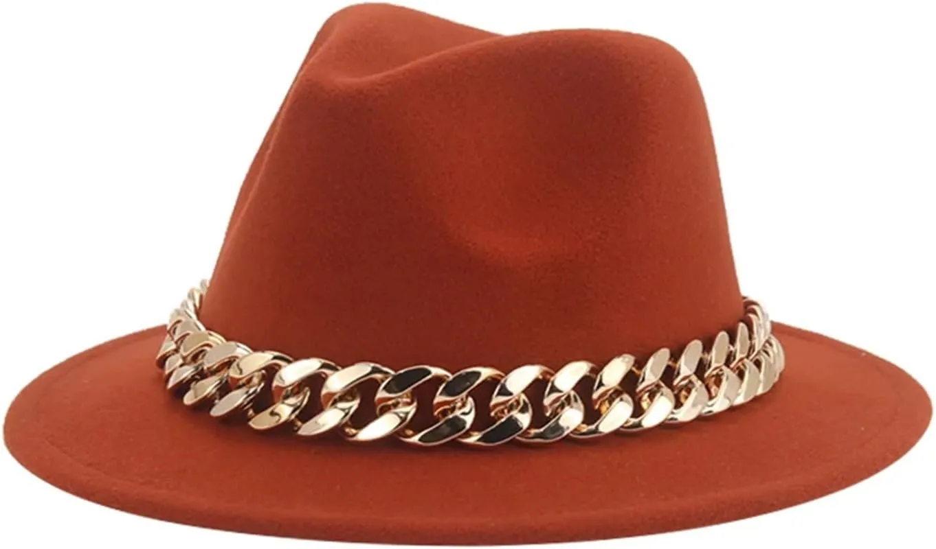 Mnjyihy Women Mens Fedoras Hats Kids Hat Boys Girls Chain Hat Winter Hats Panama Fedoras Chapeau