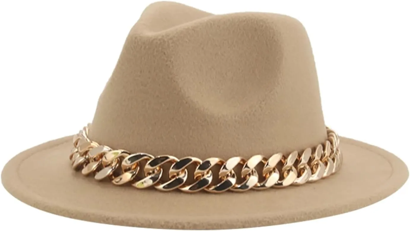 Mnjyihy Women Mens Fedoras Hats Kids Hat Boys Girls Chain Hat Winter Hats Panama Fedoras Chapeau