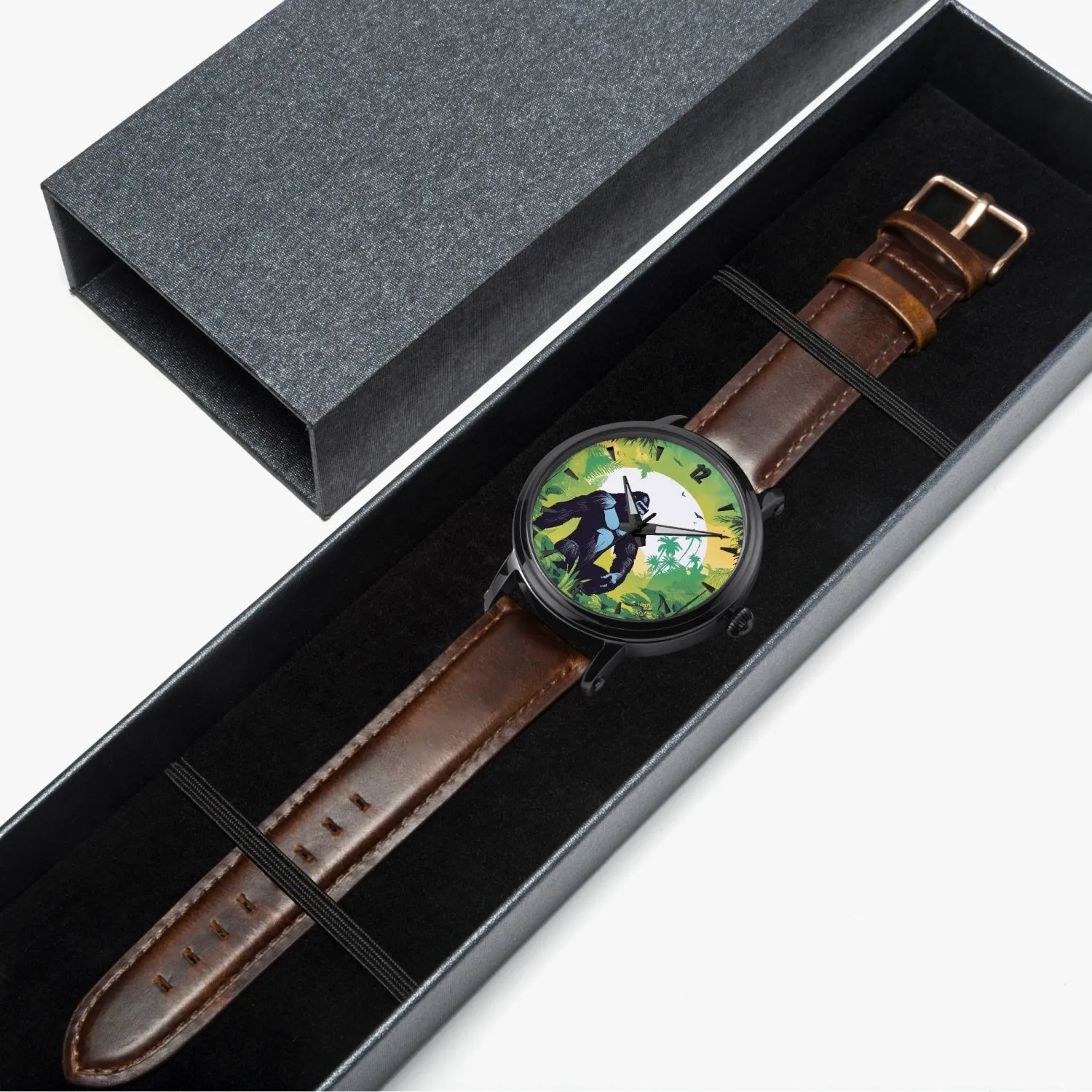 Montre automatique unisexe 46 mm (noire) "Gorille" (157)