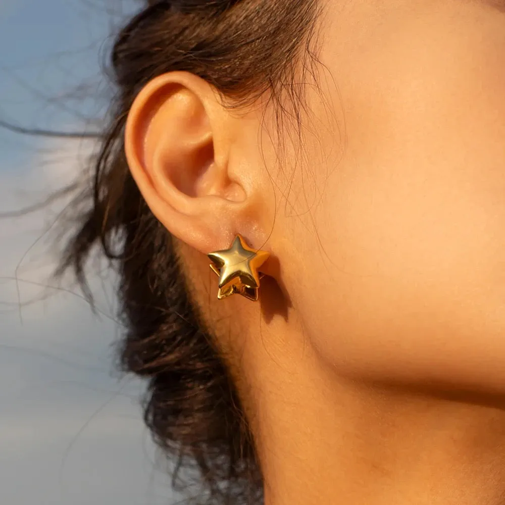 My Gold Star Stud Cuff Earrings