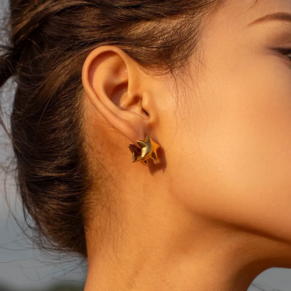 My Gold Star Stud Cuff Earrings