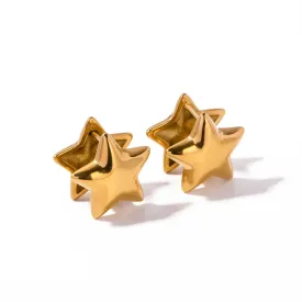 My Gold Star Stud Cuff Earrings