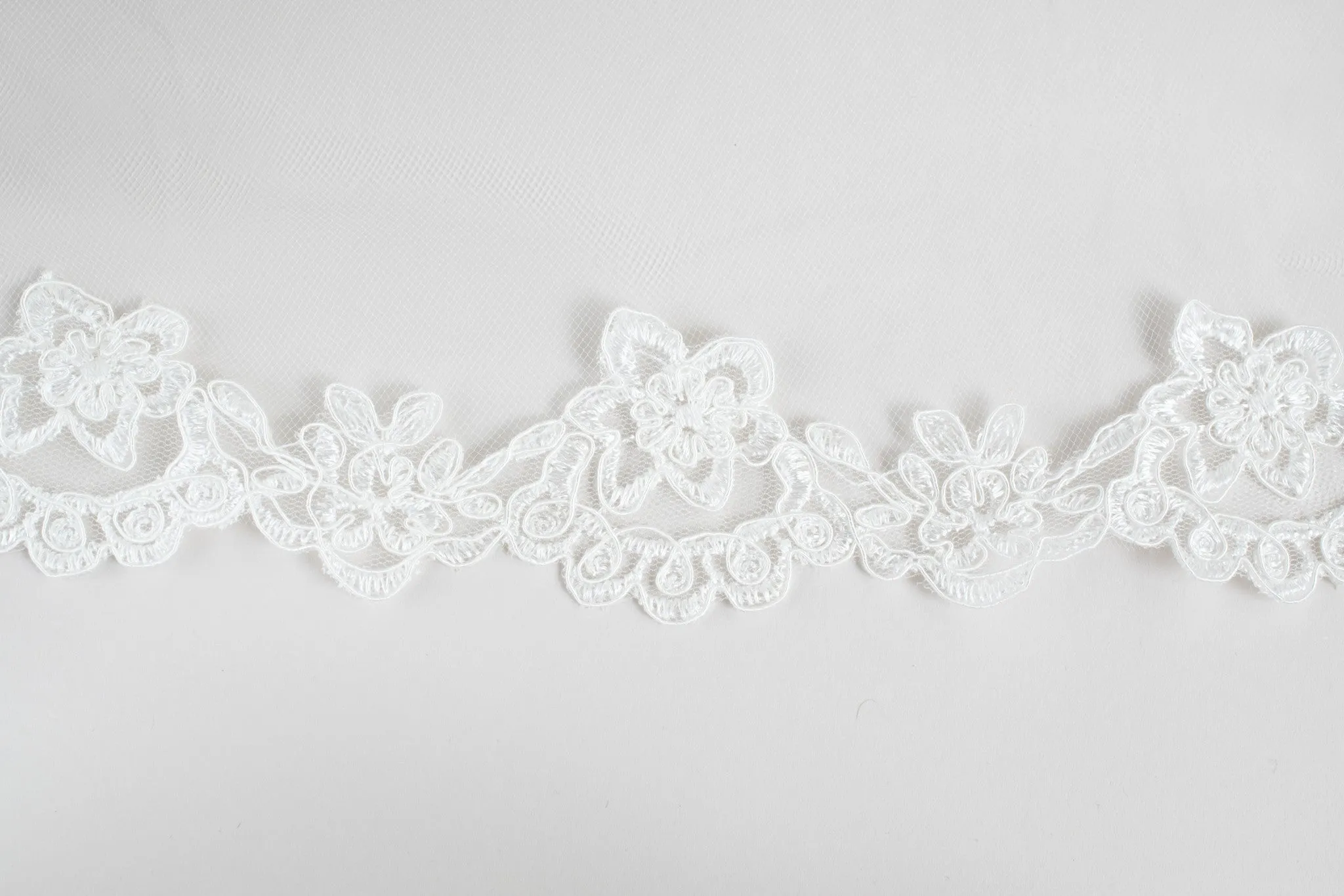Old World Fingertip Lace Veil