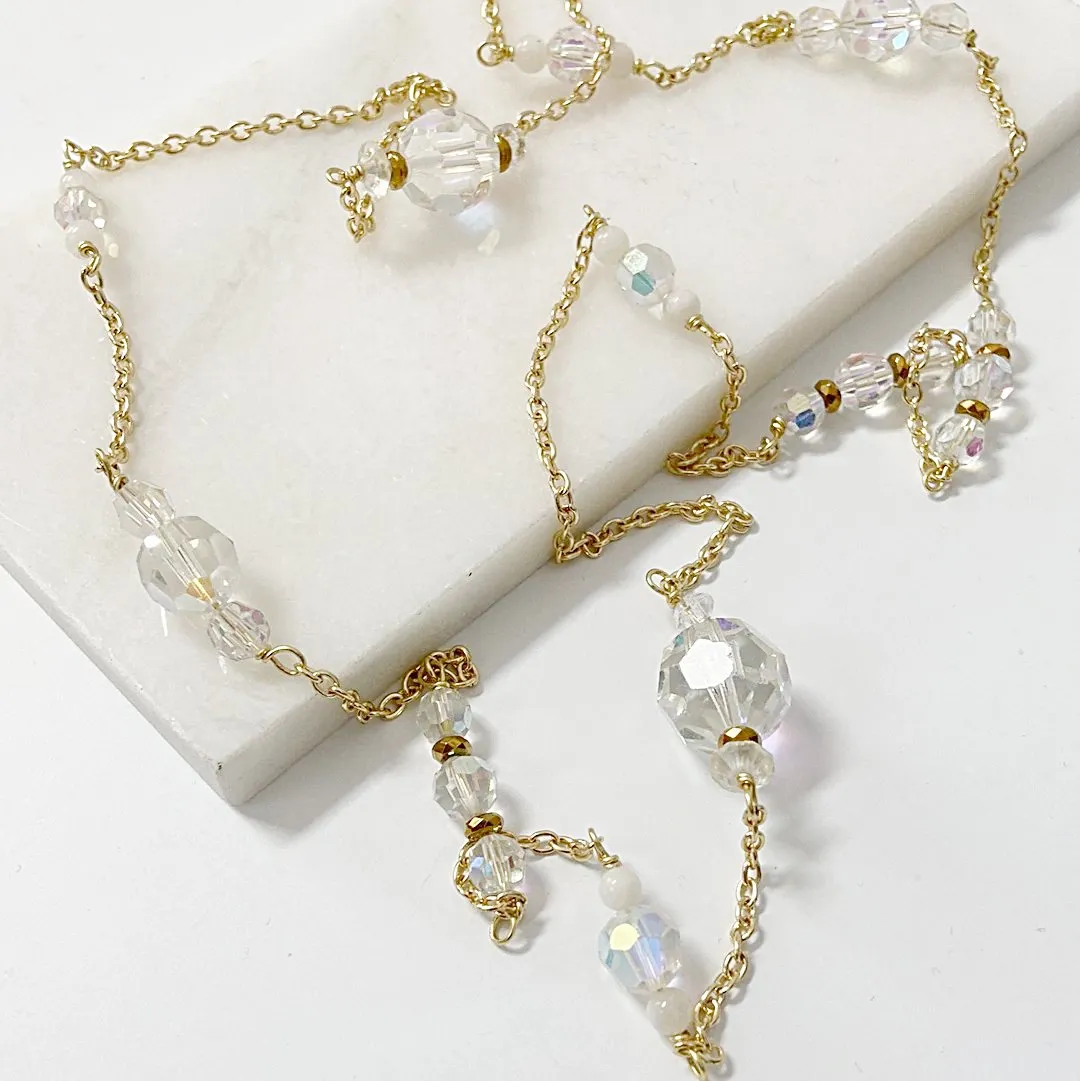 ong Vintage Crystal Necklace