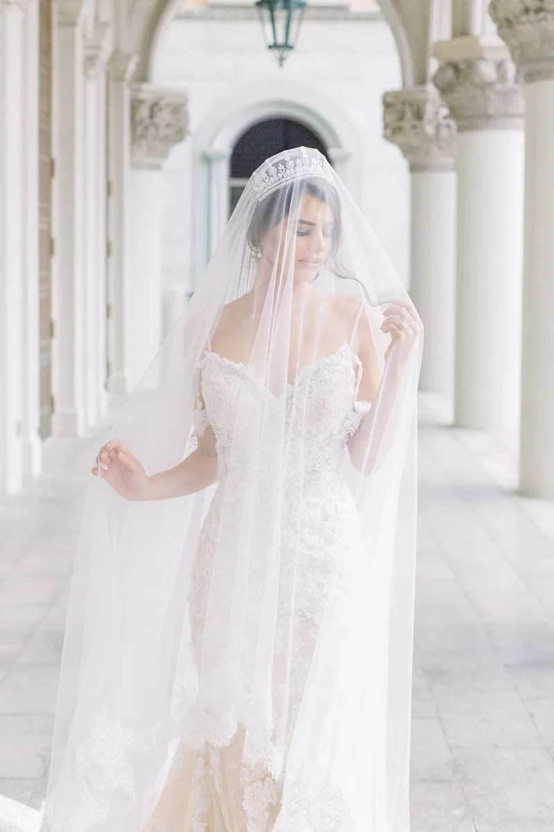 PIPPA Lace Cathedral Drop Veil