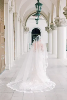 PIPPA Lace Cathedral Drop Veil