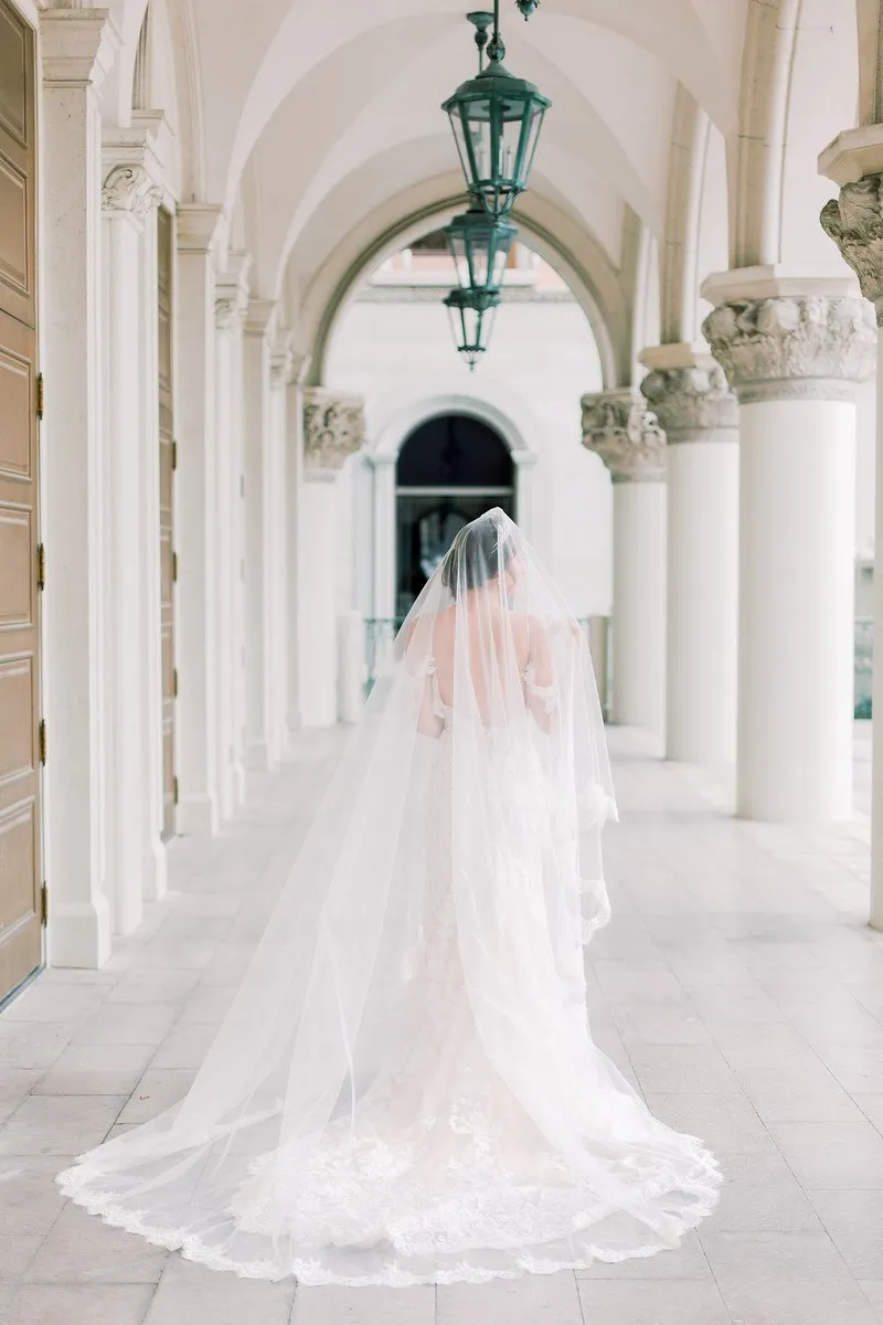 PIPPA Lace Cathedral Drop Veil
