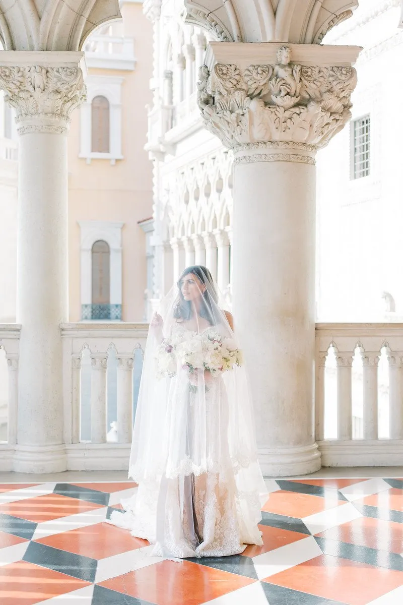 PIPPA Lace Cathedral Drop Veil
