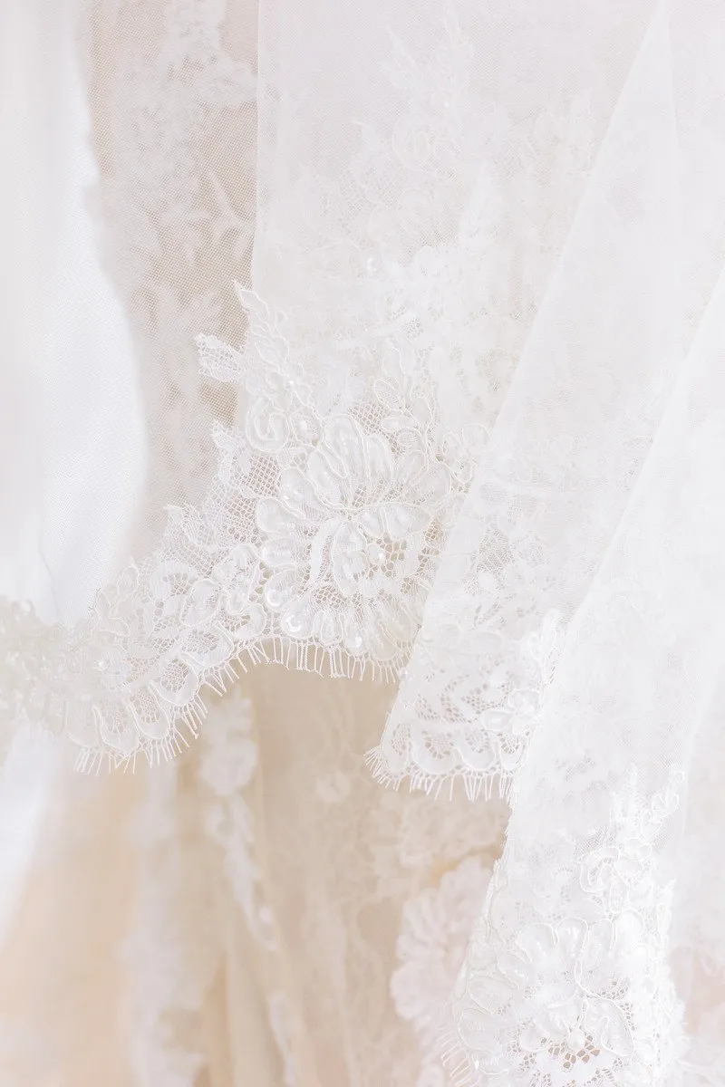 PIPPA Lace Cathedral Drop Veil