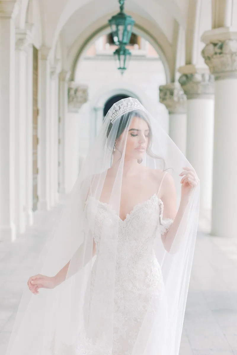 PIPPA Lace Cathedral Drop Veil