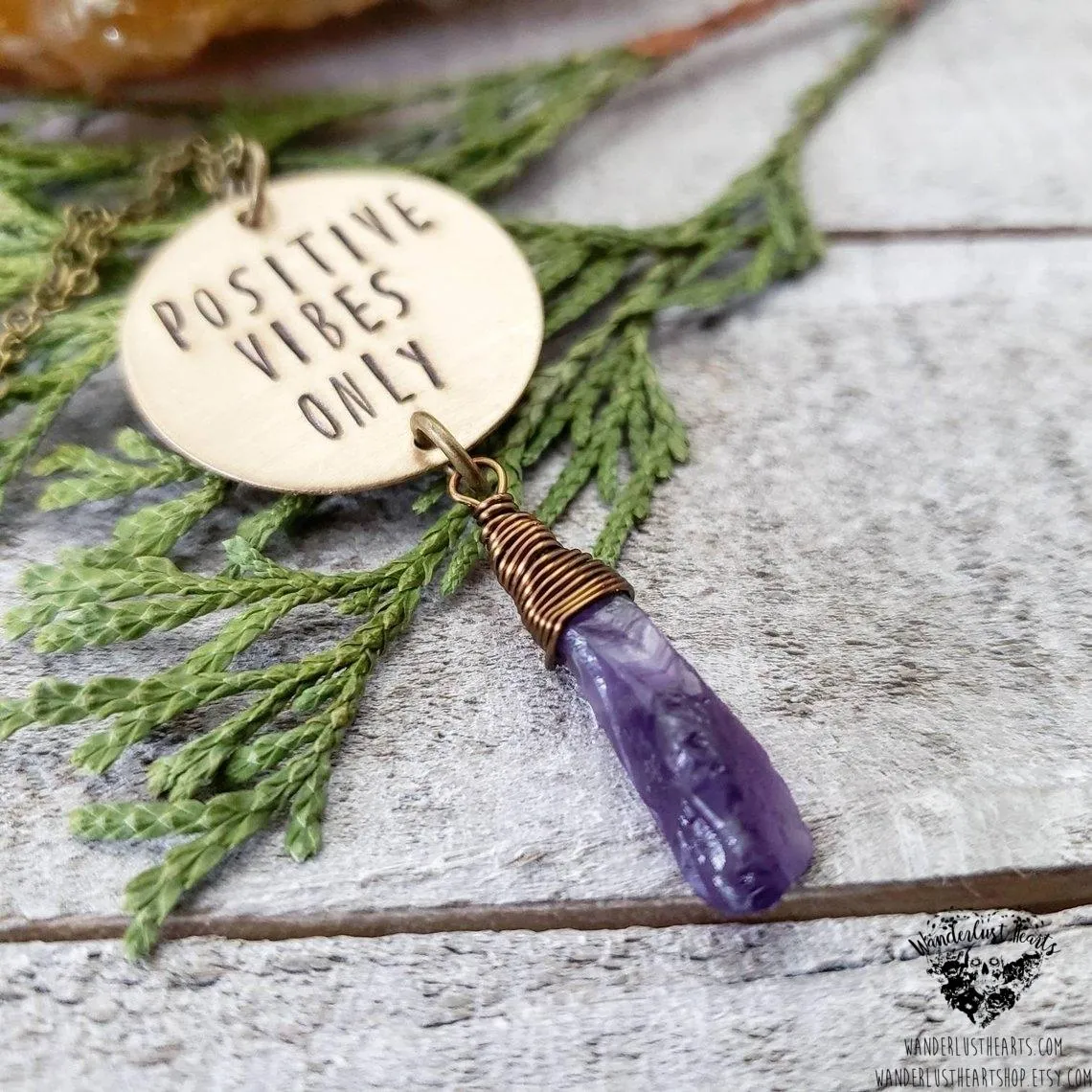 Positive vibes only necklace
