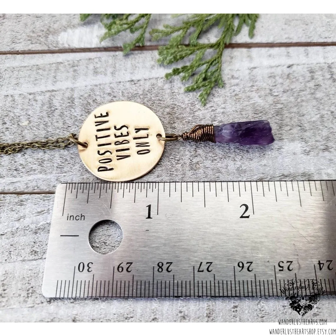 Positive vibes only necklace
