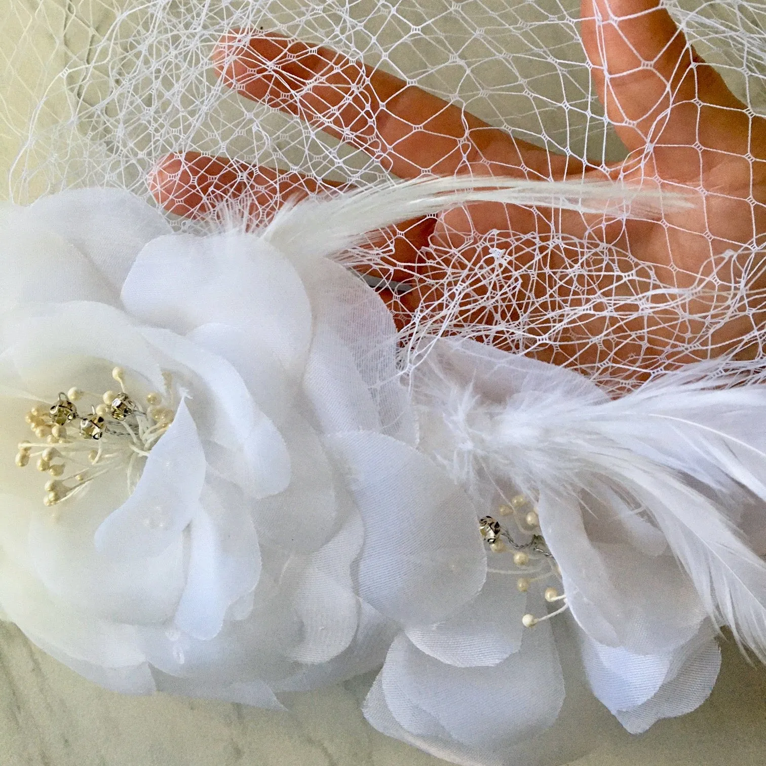 "Paulette" - Bridal Birdcage Veil