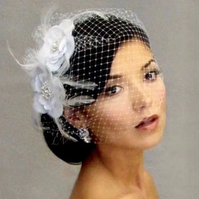 "Paulette" - Bridal Birdcage Veil