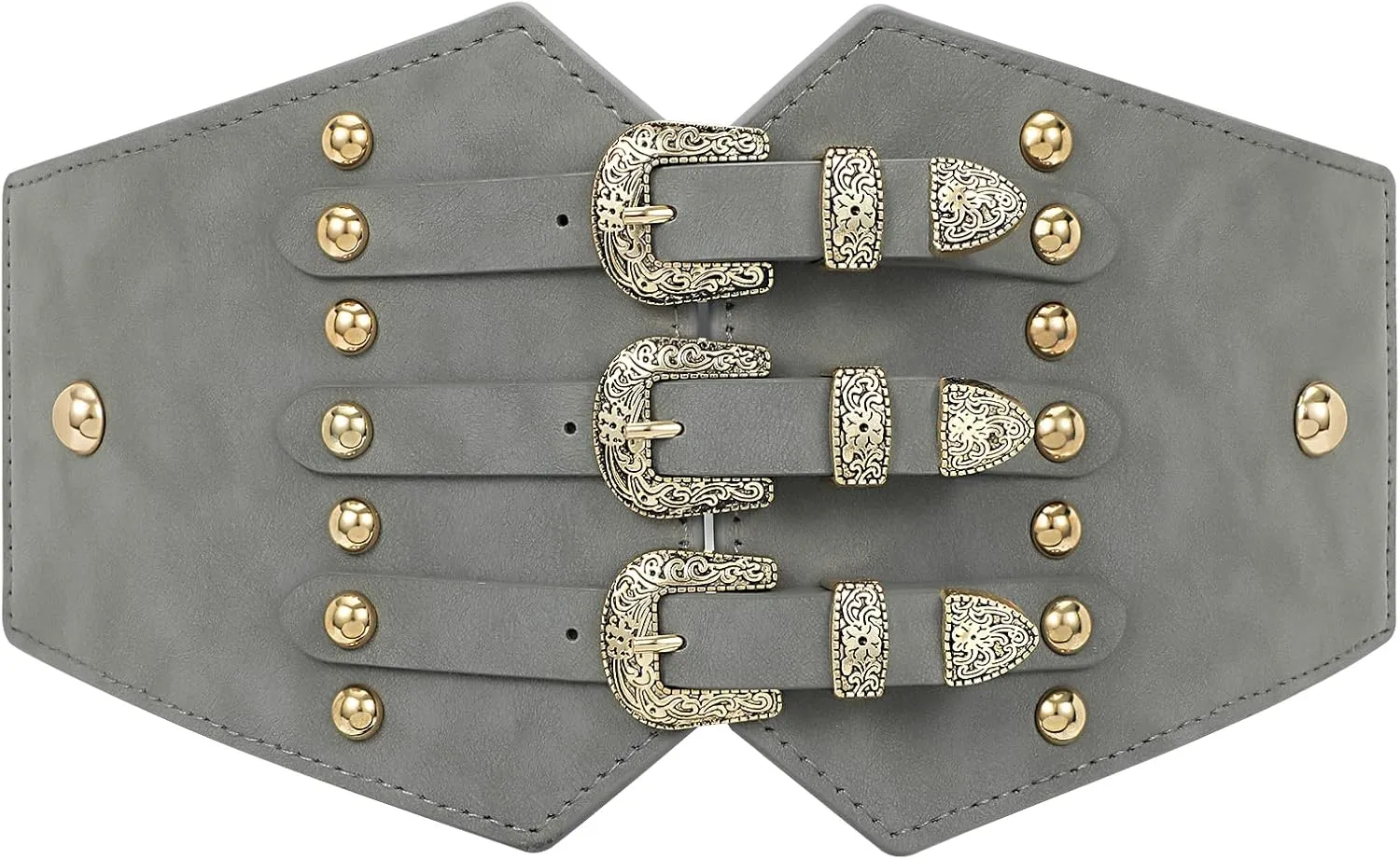 Renaissance Corset Belt for Women Wide Leather Waist Belt for Dresses and Costumes