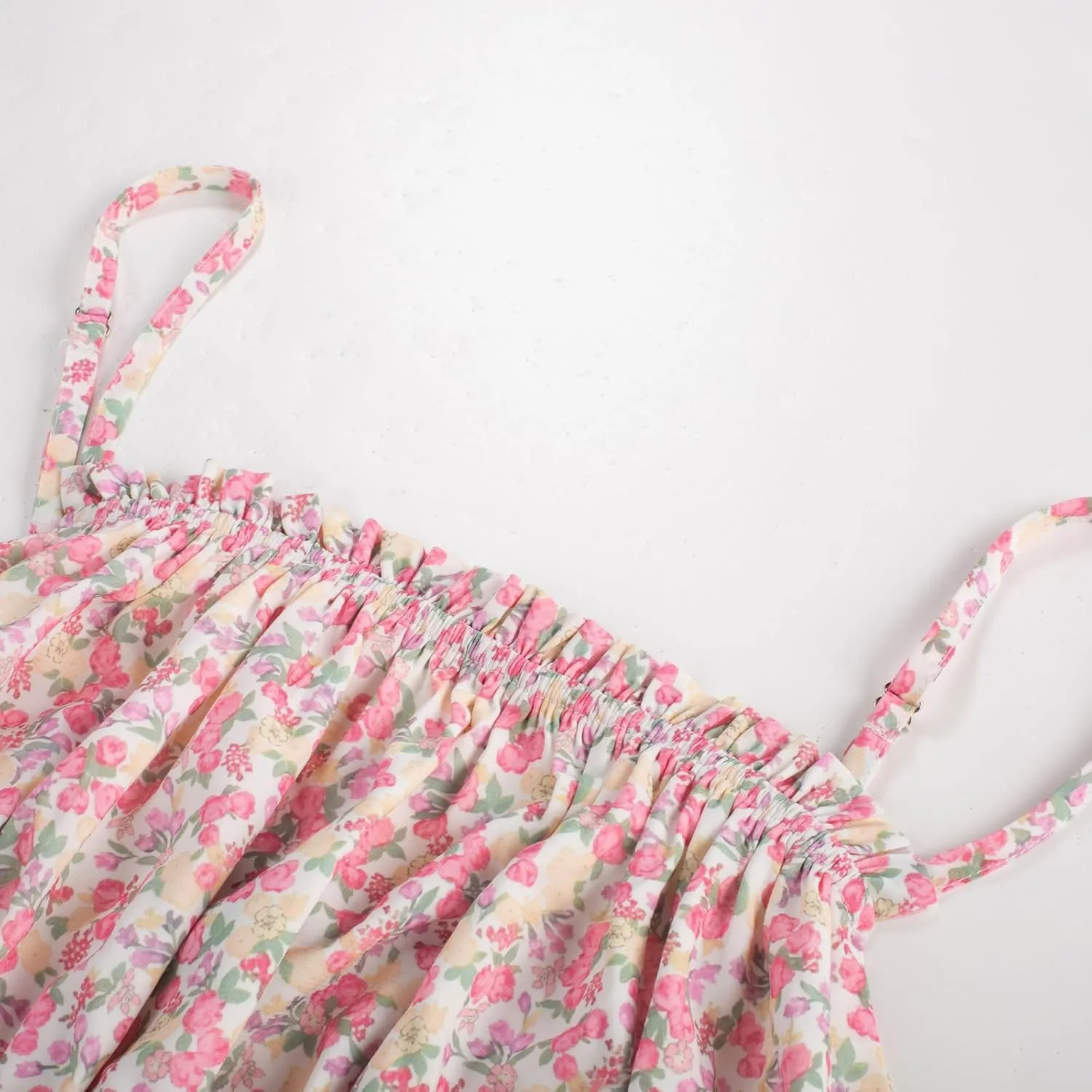 Scarlet Darkness Summer Sundress for Women Floral Sleeveless Spaghetti Strap Dress