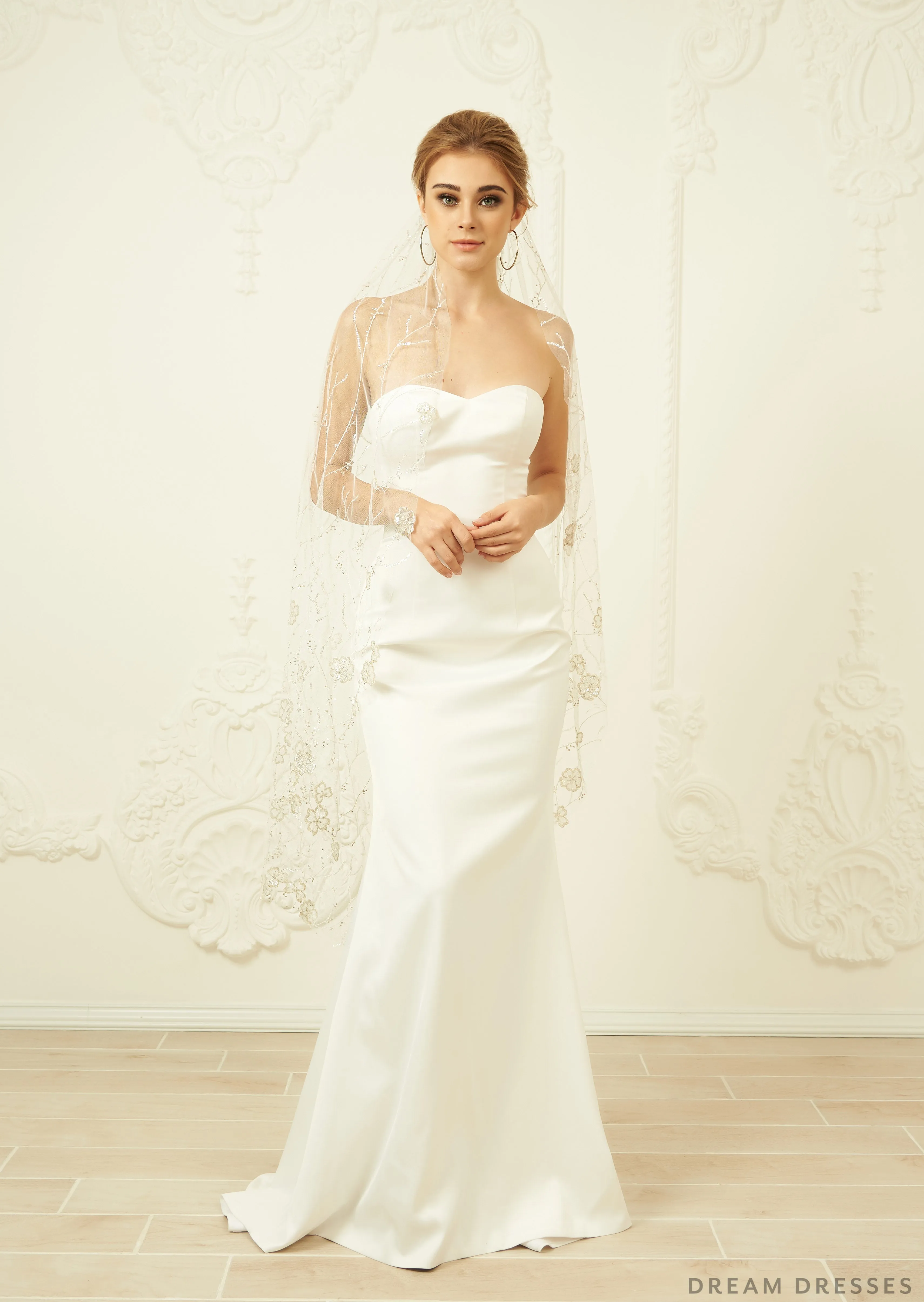 Sequin Lace Bridal Veil (#Novah)