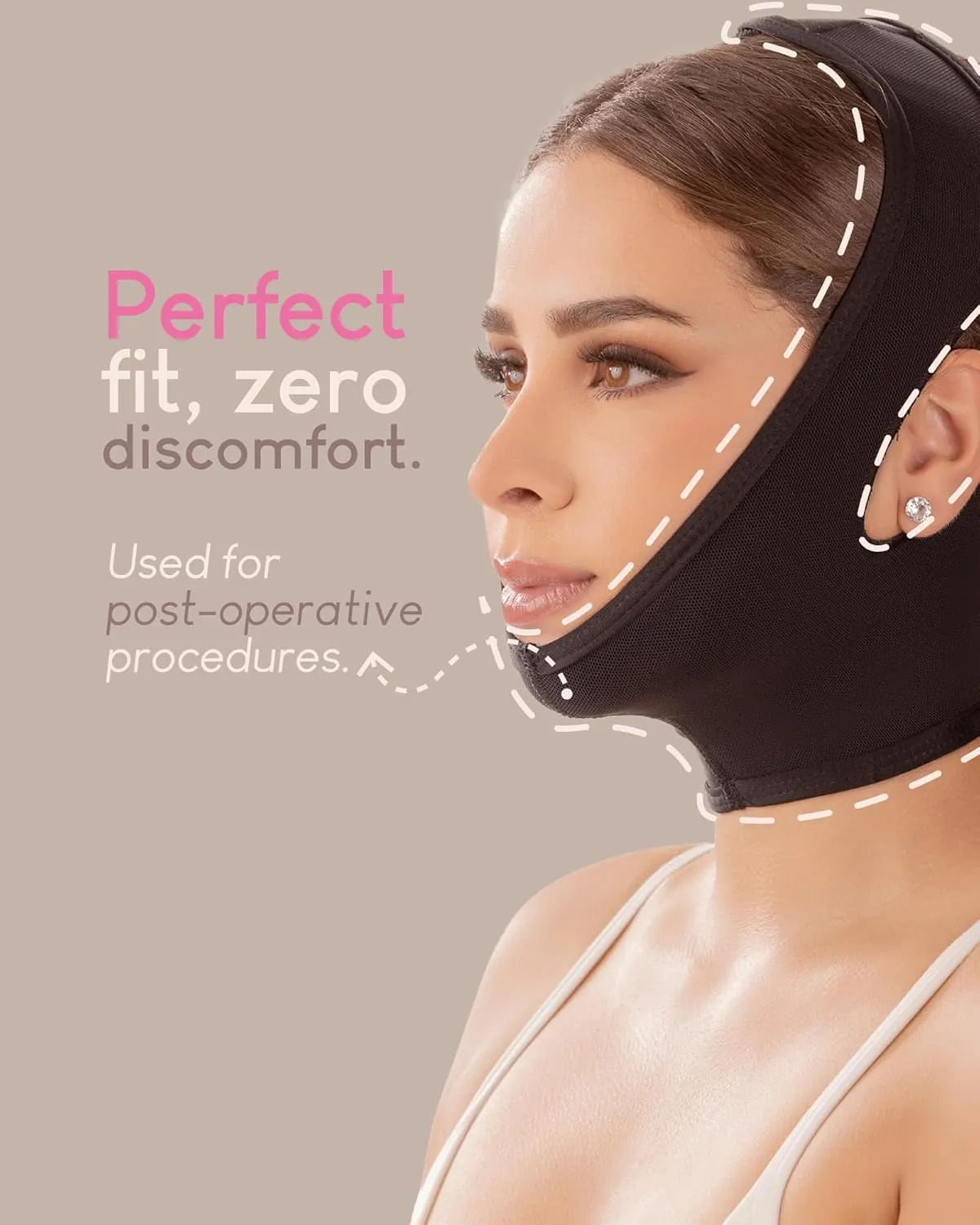 Shape Concept Chin Strap Support Band Neck Bandage Face Chin High Compression
