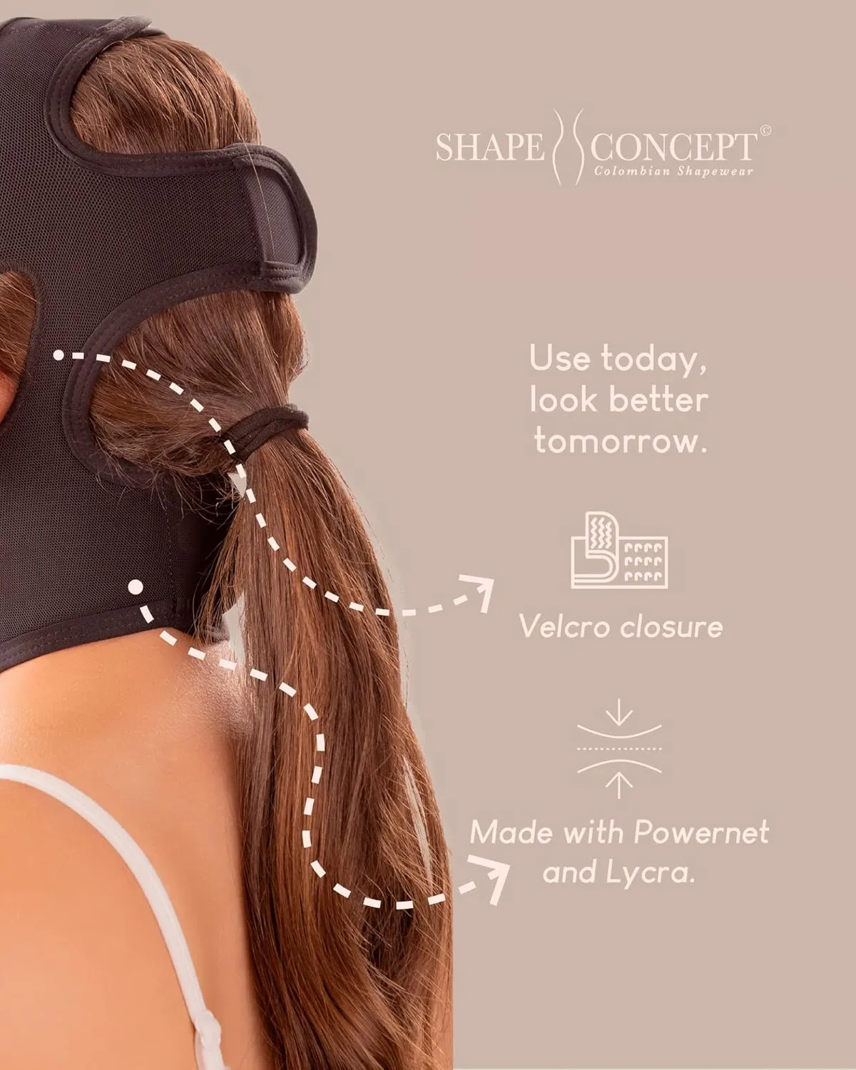 Shape Concept Chin Strap Support Band Neck Bandage Face Chin High Compression