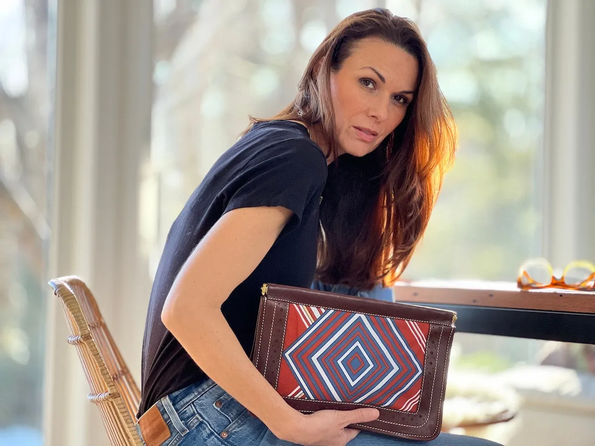 Snap Clutch -  Retro Scarf
