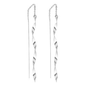 Sterling Silver Spiral Twist Threader Earrings