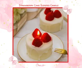 Strawberry Cake Scented Candle 🎂🍓
