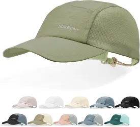 Sukeen Lightweight Sun Hat for Women Men,Quick Drying Baseball Cap UPF50  Running Hats Foldable Sport Cap for Outdoor Daily