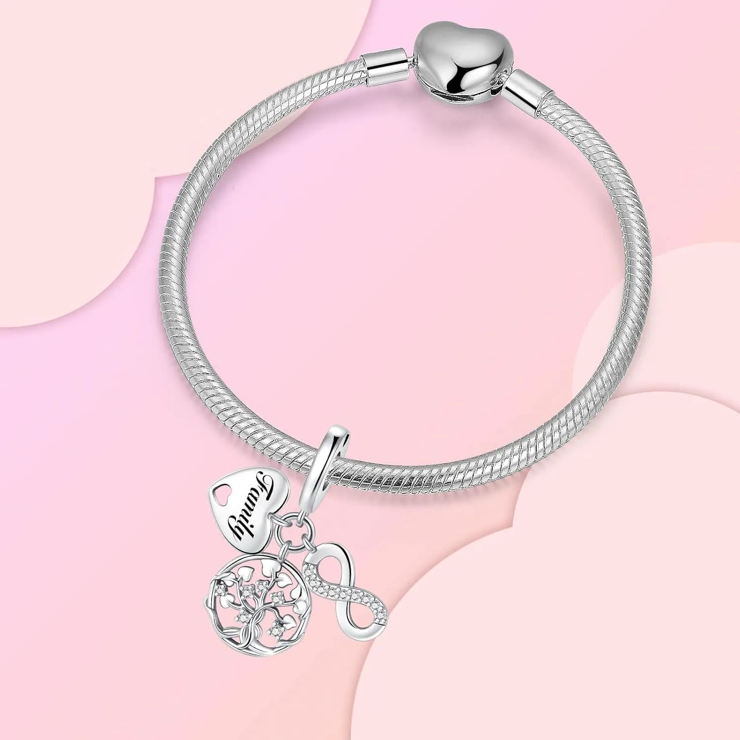 Sun Star Moon Elephant Sunflower Charm for Bracelet Necklace 925 Sterling Silver Love Heart Charms Happy Birthday Charms for Women Jewelry Gift