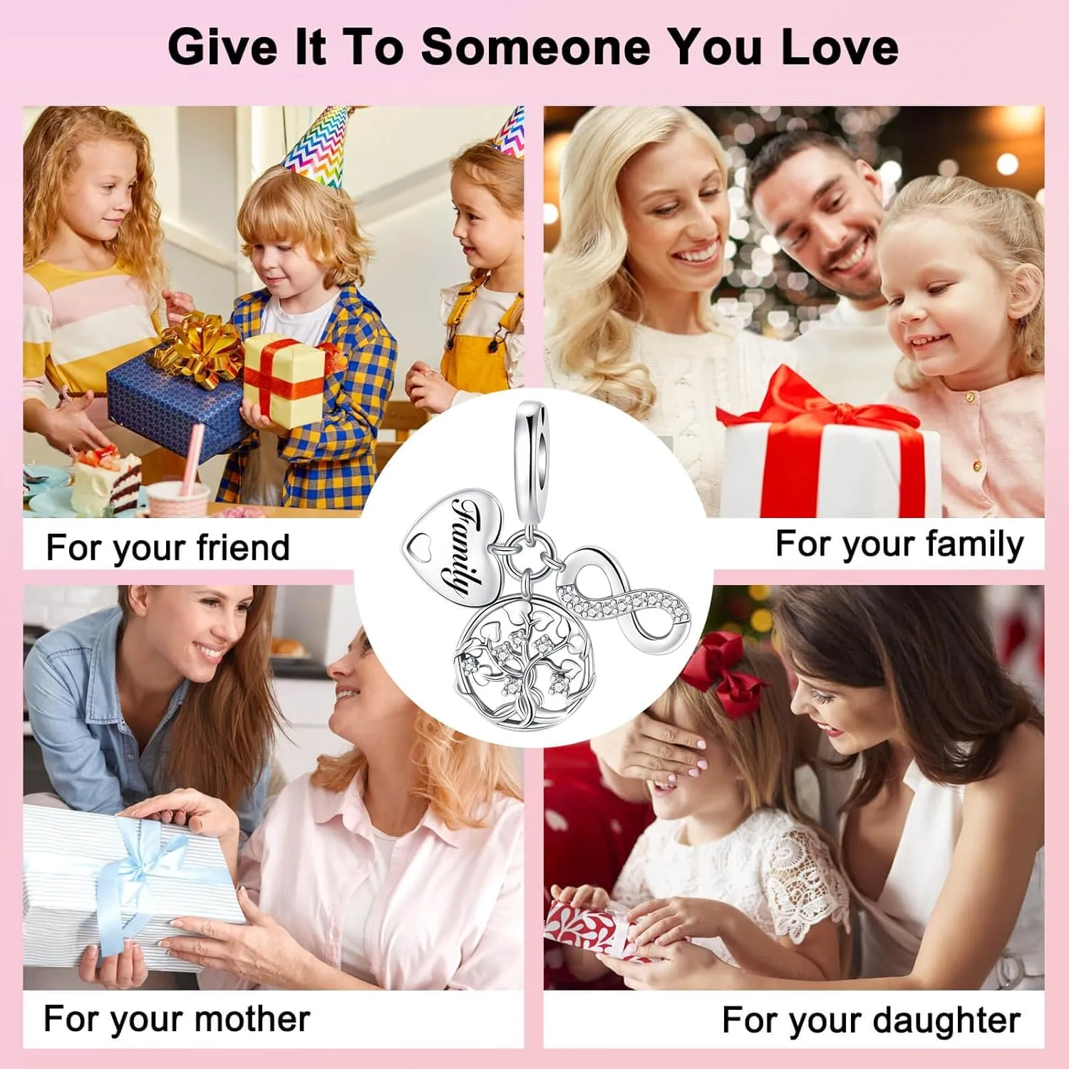 Sun Star Moon Elephant Sunflower Charm for Bracelet Necklace 925 Sterling Silver Love Heart Charms Happy Birthday Charms for Women Jewelry Gift