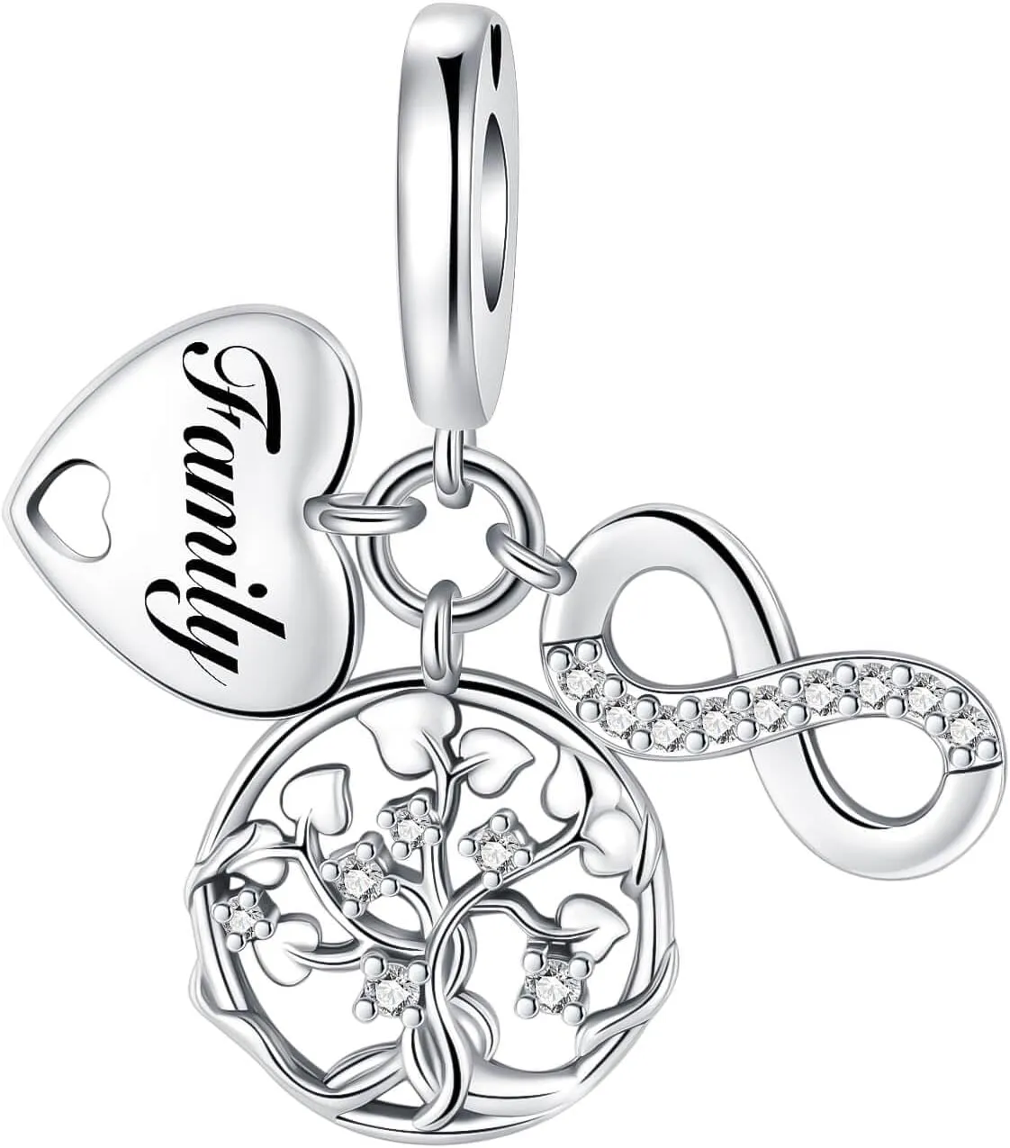 Sun Star Moon Elephant Sunflower Charm for Bracelet Necklace 925 Sterling Silver Love Heart Charms Happy Birthday Charms for Women Jewelry Gift