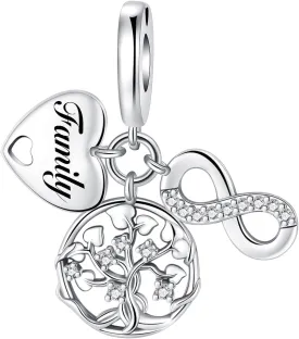 Sun Star Moon Elephant Sunflower Charm for Bracelet Necklace 925 Sterling Silver Love Heart Charms Happy Birthday Charms for Women Jewelry Gift