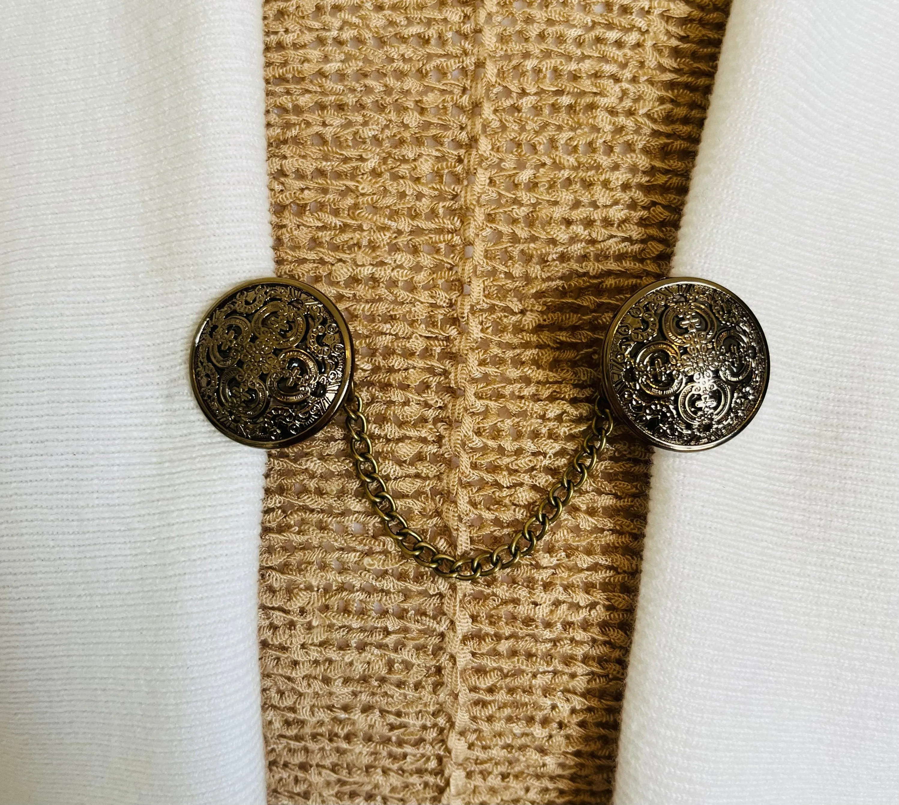 Sweater Clips Celtic Chain Sweater Clip Retro Cardigan Clasp Bronze Kimono Clasps Sweater Guard Gift for Mom Gifts for Her by Fabulici