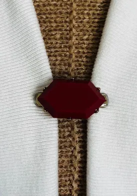 Sweater Clips Vintage Cardigan Clasp for Sweater Clip Burgundy Kimono Clip Retro Birthday Gift for Mom Gift for Her by Fabulici