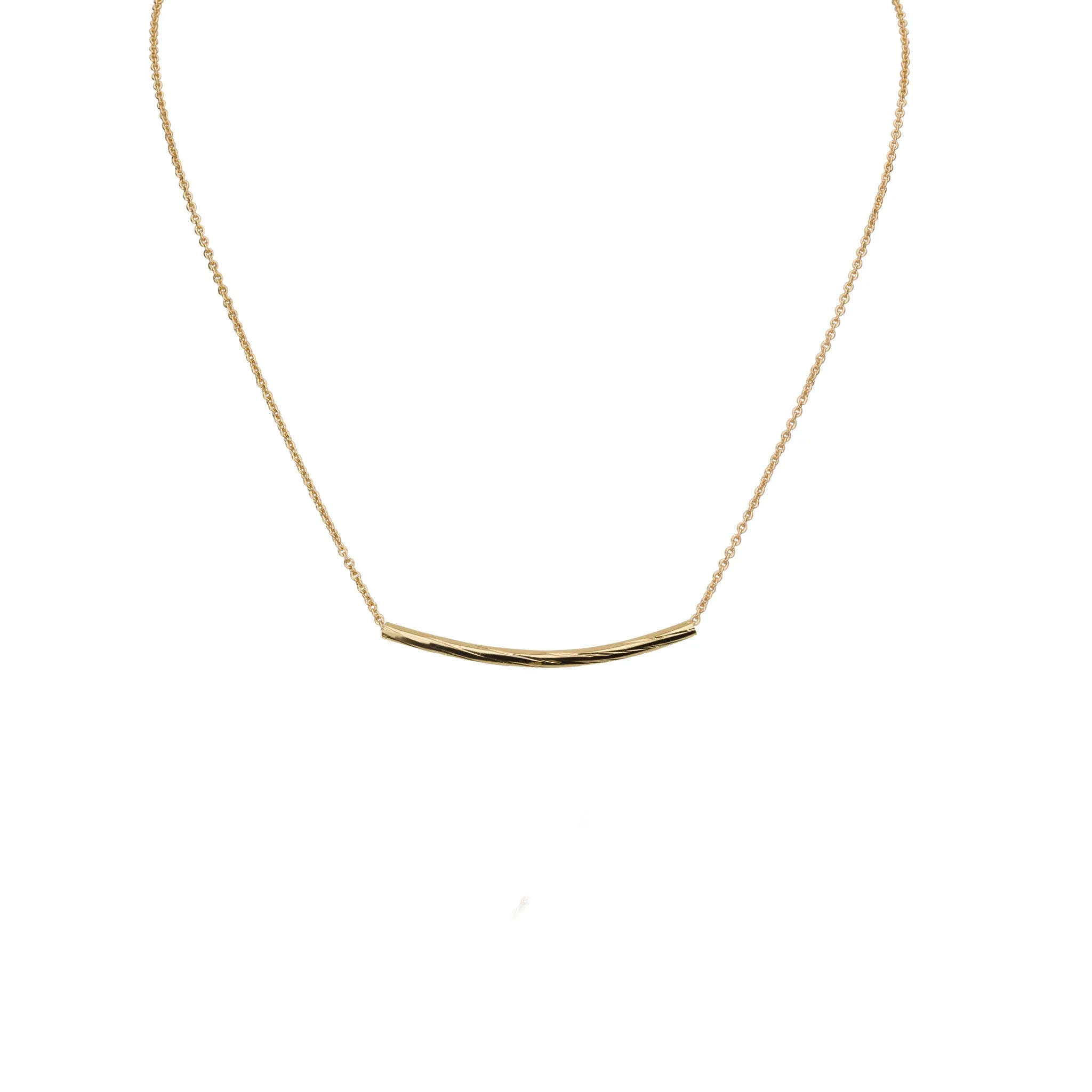 Swirled Cylinder & Helen Chain Necklace