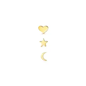The Trio Set: Heart, Moon and Star Gold