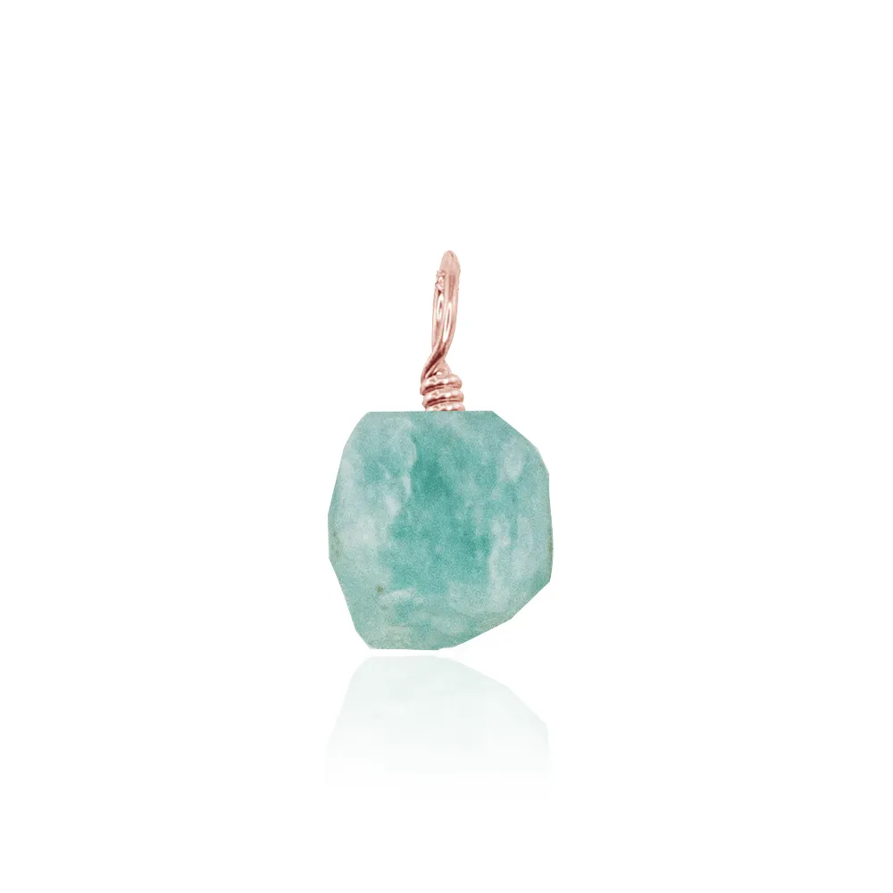 Tiny Raw Amazonite Crystal Pendant
